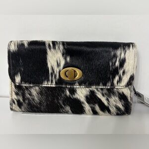 Western Bag Black and White Leather Bag Cowgirl Style Southwestern Style Cowboy